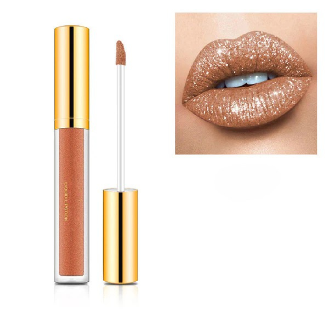 Μεταλλικό Υγρό Χρώμα Χειλιών με Λάμψη Διαμαντιού (ΣΕ ΠΡΟΣΦΟΡΑ 2X1)