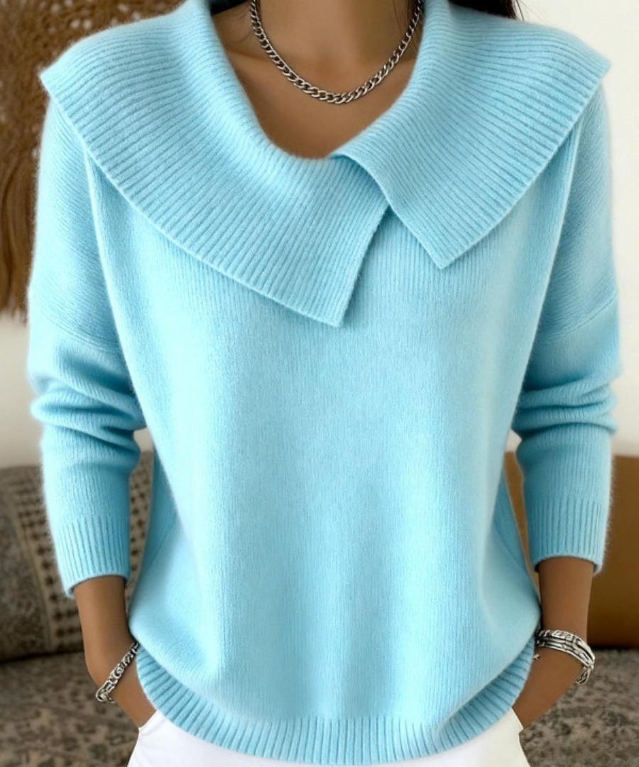 Αθηνά - Ζεστή Μπλούζα με Μαλακό Γιακά