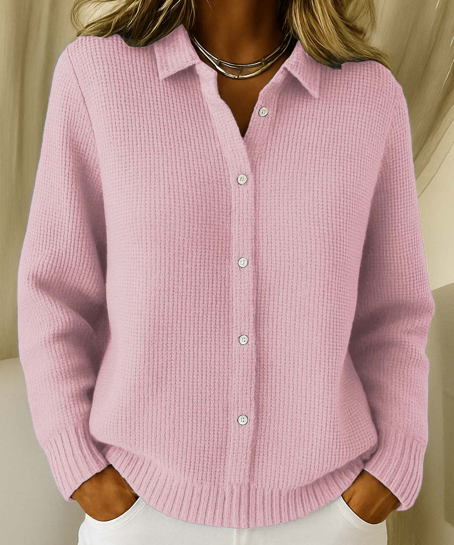 Elena - Κλασικό Καρντιγκάν σε Μαλακό Ύφασμα