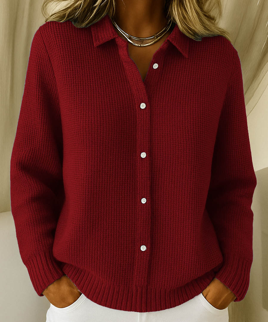 Elena - Κλασικό Καρντιγκάν σε Μαλακό Ύφασμα