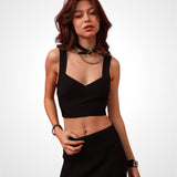 ΜΑΥΡΟ ΚΡΟΣΣ ΚΡΟΣΣ ΚΟΜΜΕΝΟ ΠΛΕΚΤΟ ΤΟΠ