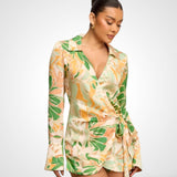 TRINITY WRAP TIE ROMPER