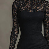 Κατερίνα - Μαύρο Σατέν Μαξιφόρεμα