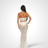 Νίκη - IVORY ΚΡΟΣΕ ΣΕΤ: HALTER TOP & ΜΑΞΙ ΦΟΥΣΤΑ