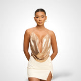 Σοφία - ROSE GOLD ΤΟΠ ΜΕ ΠΑΓΙΕΤΕΣ ΚΑΙ ΑΛΥΣΙΔΕΣ