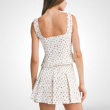 Δανάη - ΦΛΟΡΑΛ ΣΕΤ PEPLUM ΤΟΠ ΚΑΙ ΜΙΝΙ ΦΟΥΣΤΑ