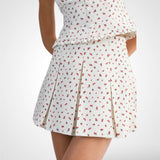 Δανάη - ΦΛΟΡΑΛ ΣΕΤ PEPLUM ΤΟΠ ΚΑΙ ΜΙΝΙ ΦΟΥΣΤΑ