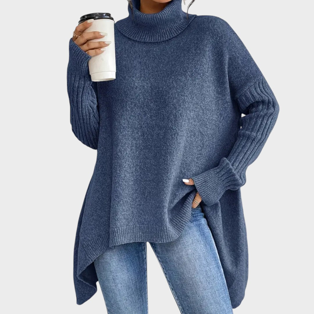 Αριάδνη - OVERSIZED ΠΛΕΚΤΟ ΖΙΒΑΓΚΟ ΜΠΛΕ