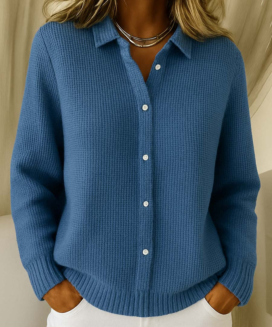 Elena - Κλασικό Καρντιγκάν σε Μαλακό Ύφασμα