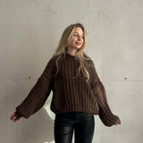 Ειρήν - Χοντρού πλέξιμου oversized πουλόβερ – βαρύ & μαλακό