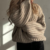 Ειρήν - Χοντρού πλέξιμου oversized πουλόβερ – βαρύ & μαλακό