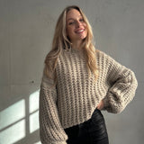 Ειρήν - Χοντρού πλέξιμου oversized πουλόβερ – βαρύ & μαλακό