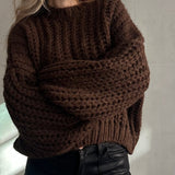 Ειρήν - Χοντρού πλέξιμου oversized πουλόβερ – βαρύ & μαλακό