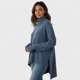 Αριάδνη - OVERSIZED ΠΛΕΚΤΟ ΖΙΒΑΓΚΟ ΜΠΛΕ