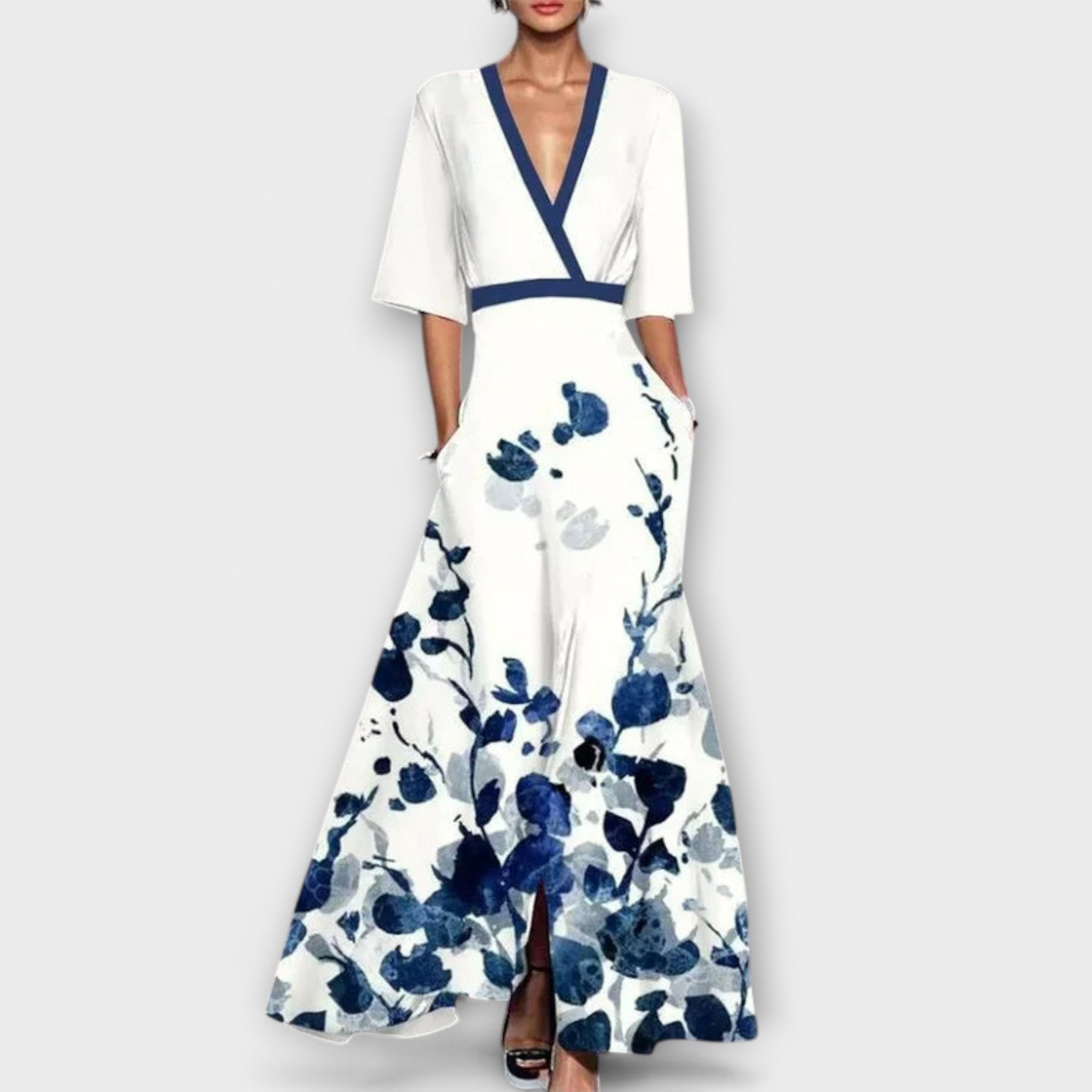 Ινές - Φόρεμα κυρίας με κομψό μανίκι